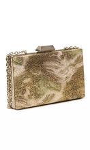 Load image into Gallery viewer, Metallic Gold Print Vegan Leather Clutch
